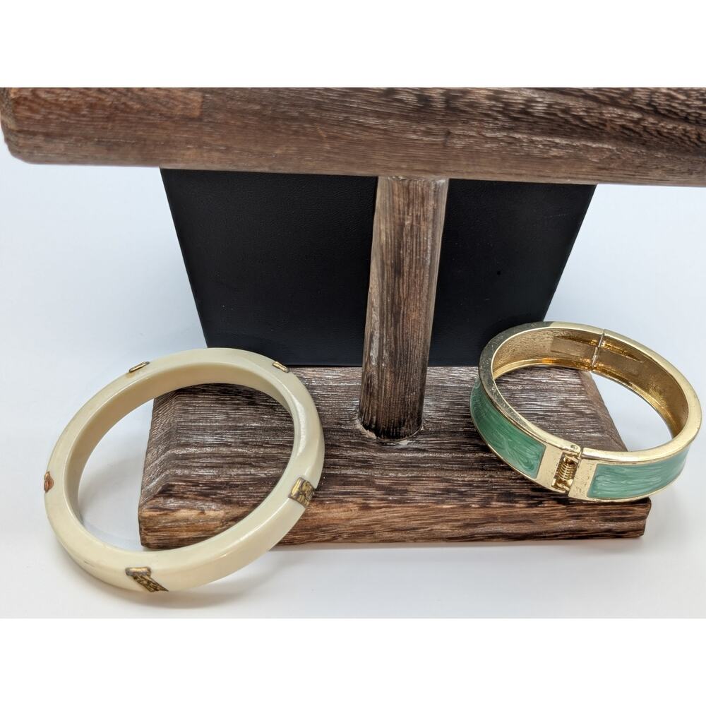 Multi-Colored Acrylic Double Strand Necklace & Tw… - image 4